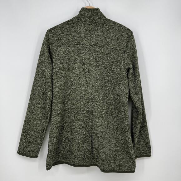 Eddie Bauer Radiator Fleece Field Jacket Womens Medium Heathered Olive Green Zip - Picture 2 of 12